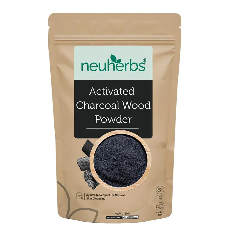 100% Pure Activated Charcoal Wood Powder 100g for Skin Cleansing