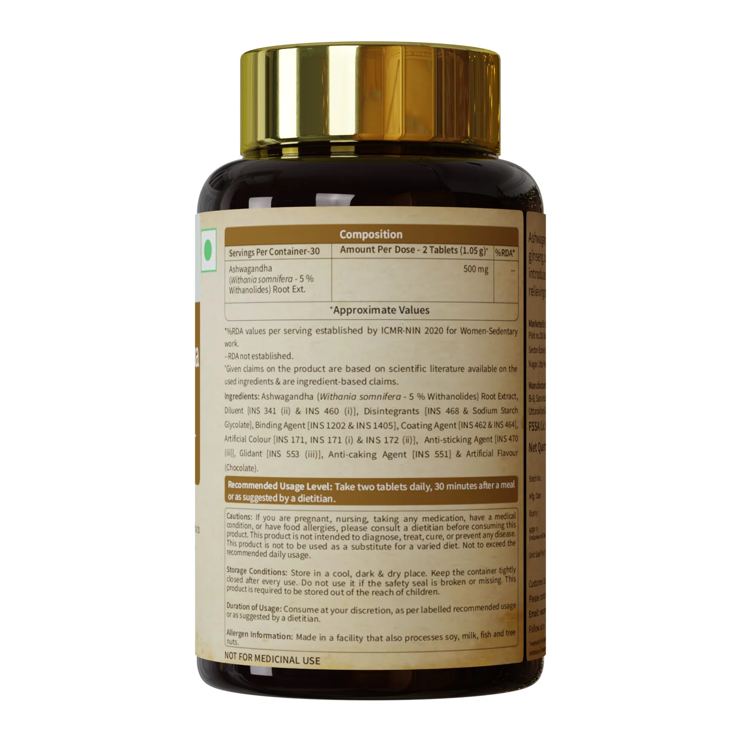 Ashwagandha 500 mg - 60 Tablets: Boosts Energy & Immunity - Image 5