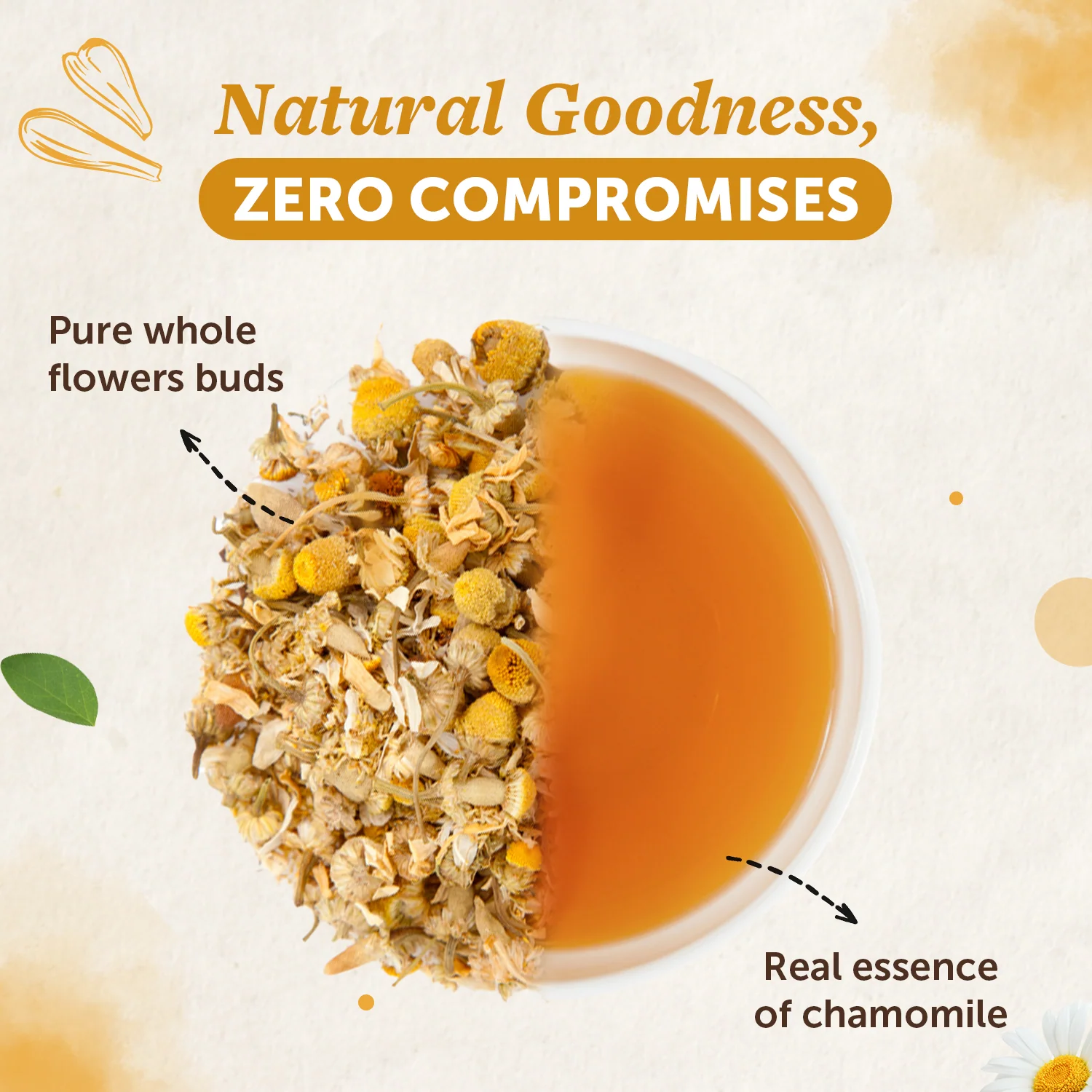 Chamomile Flower Tea For Blissful Sleep and Calm Mind- 30 gm - Image 2