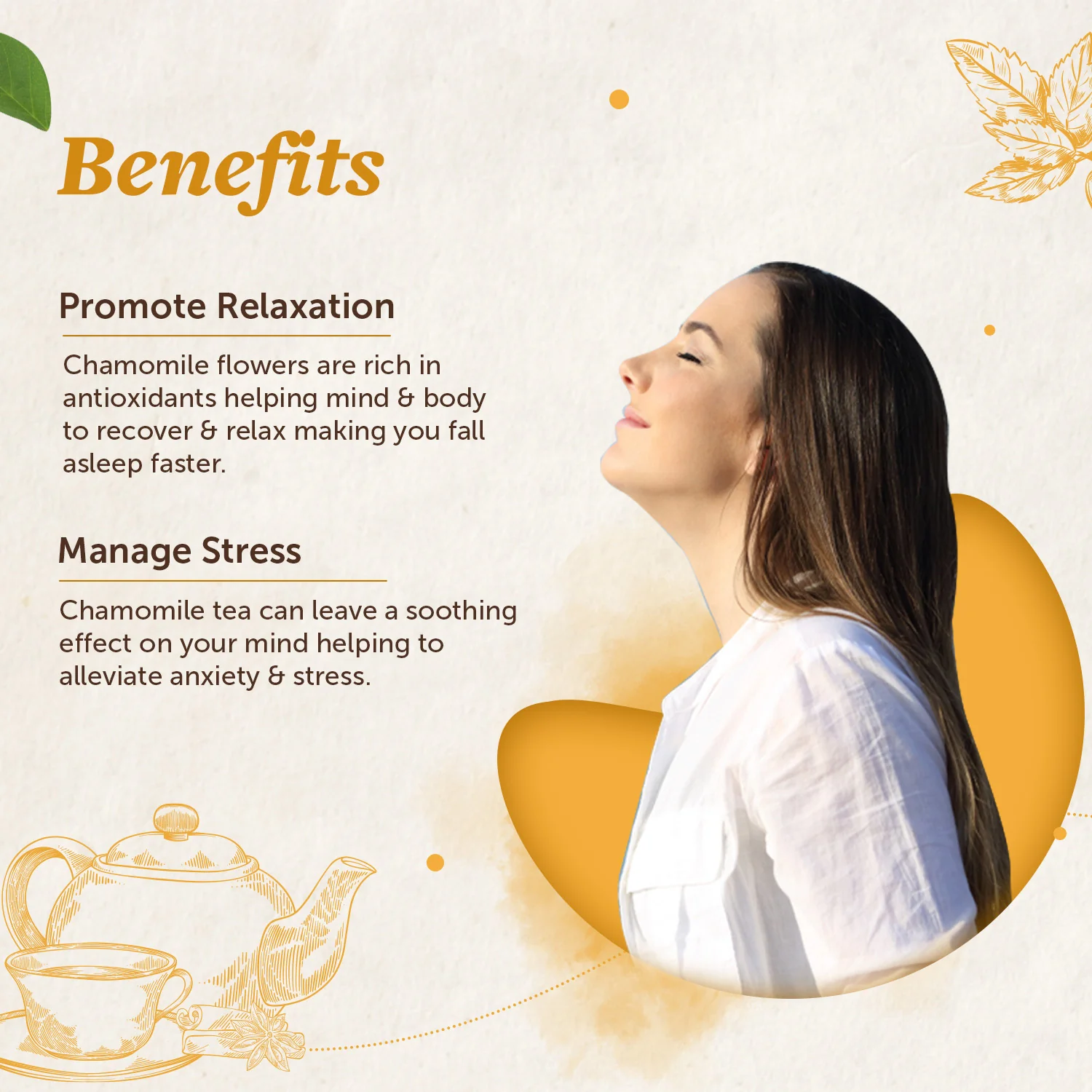 Chamomile Flower Tea For Blissful Sleep and Calm Mind- 30 gm - Image 5