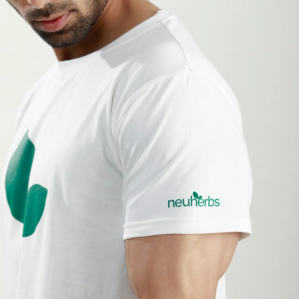 neuherbs White Cotton T-shirt - Image 3