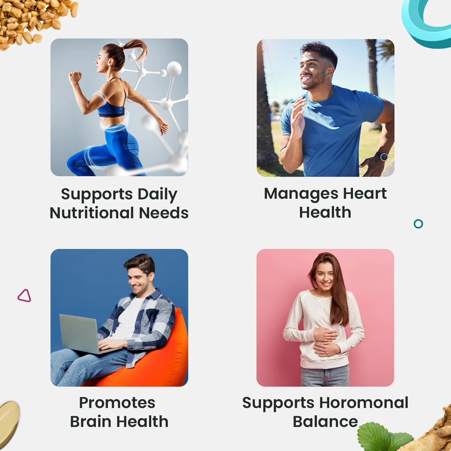 Couple’s Wellness Pack– Mini Fish Oil Omega-3 & Multivitamin Women Combo - Image 2