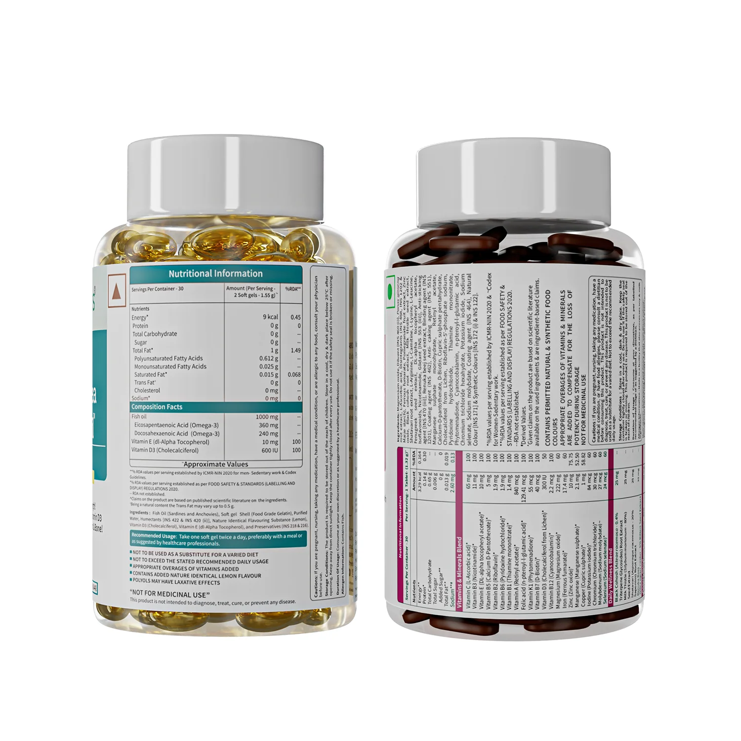 Couple’s Wellness Pack– Mini Fish Oil Omega-3 & Multivitamin Women Combo - Image 7