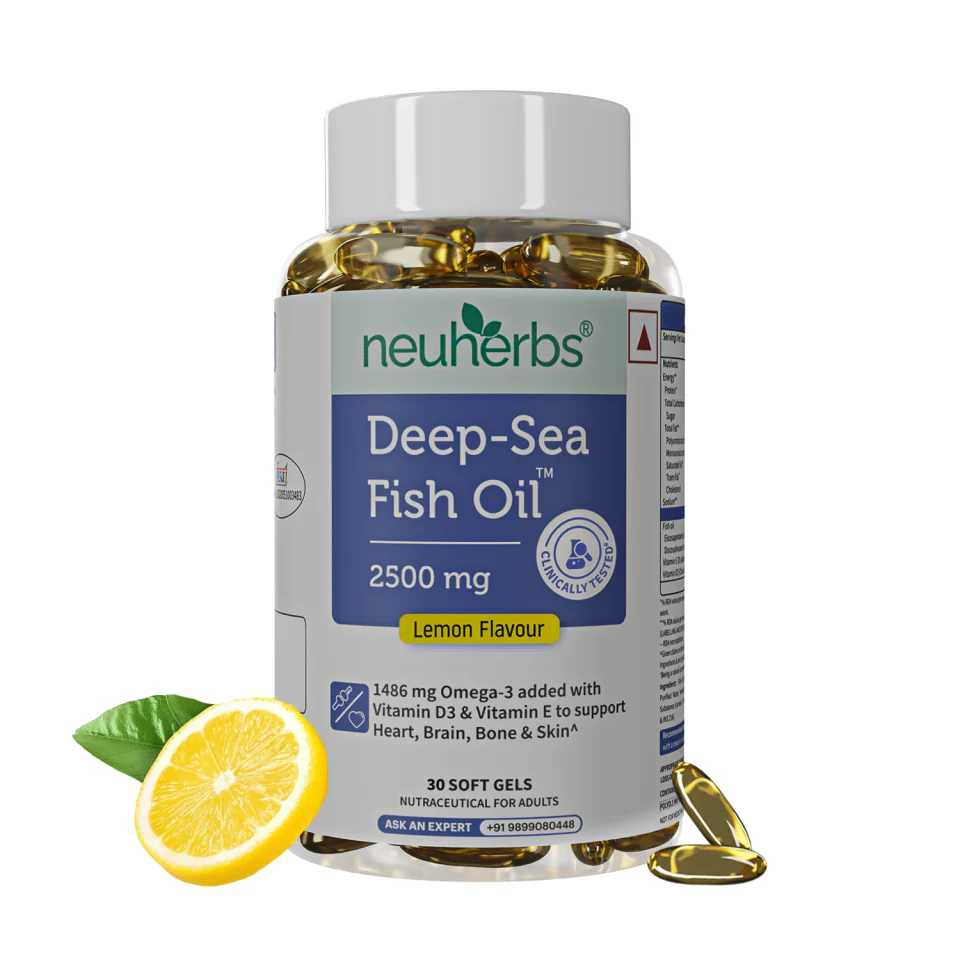 Deep Sea Fish Oil Capsules - 2500 mg Omega 3- 30 Softgels