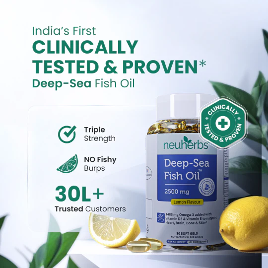 Deep Sea Fish Oil Capsules - 2500 mg Omega 3- 30 Softgels - Image 2