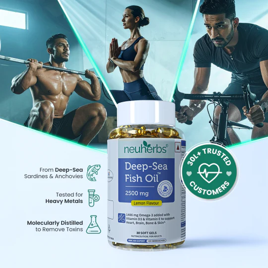 Deep Sea Fish Oil Capsules - 2500 mg Omega 3- 30 Softgels - Image 6