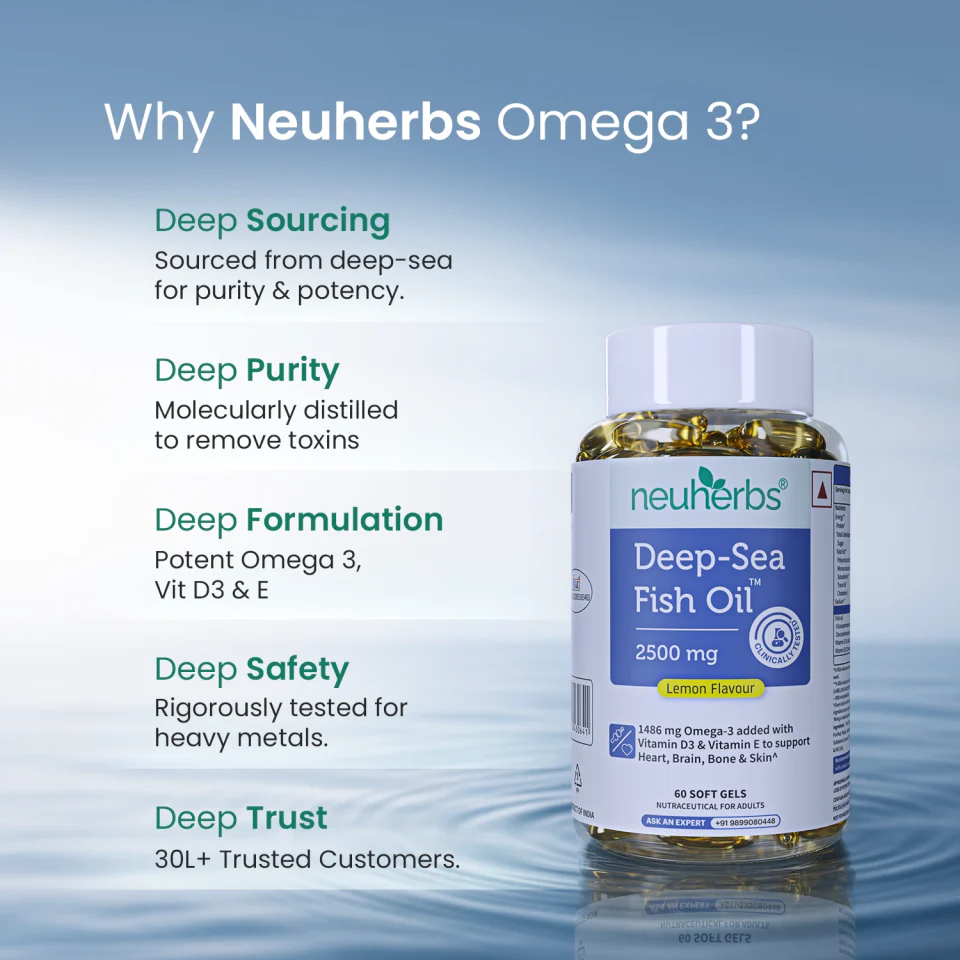 Deep Sea Fish Oil Capsules - 2500 mg Omega 3 (Lemon Flavored) - Image 7