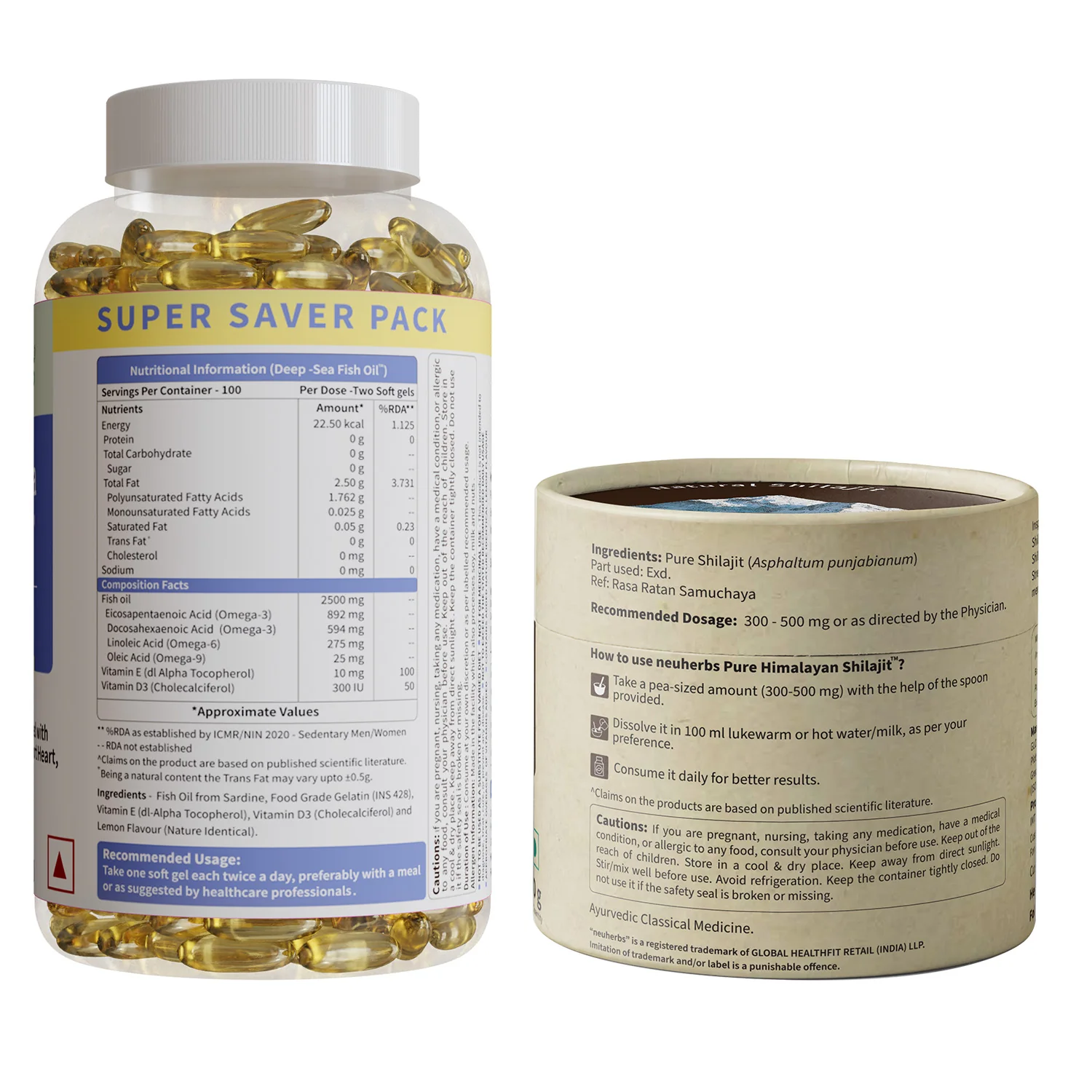 Deep Sea Fish Oil Capsules For Muscles With Free Shilajit Resin - Image 5