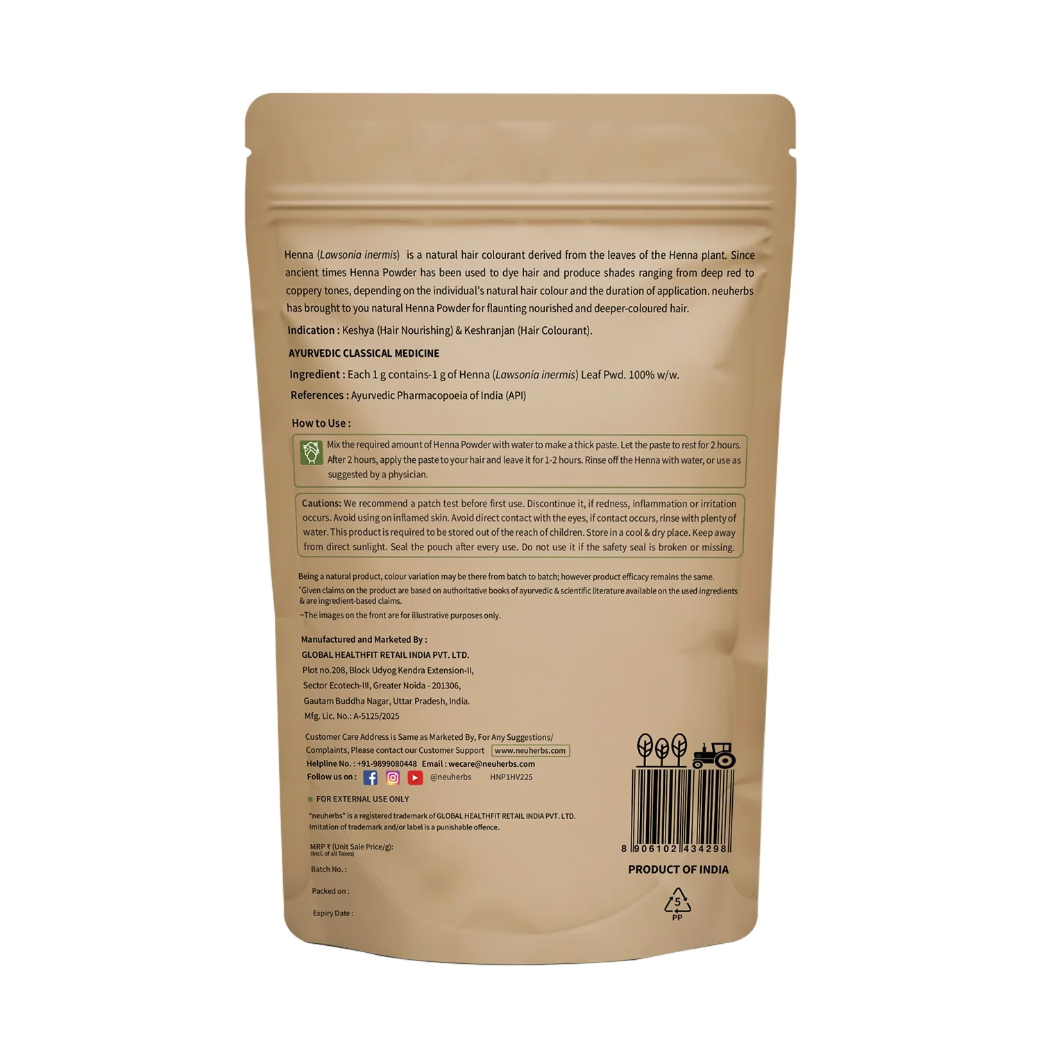 100% Natural Henna Powder For Hair - A Natural Hair Colourant - Image 5