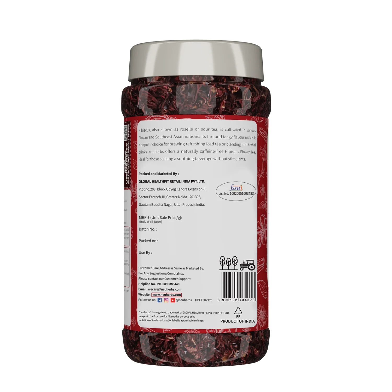 Hibiscus Flower Tea for Hair, Skin & Manage Weight - 50gm - Image 6
