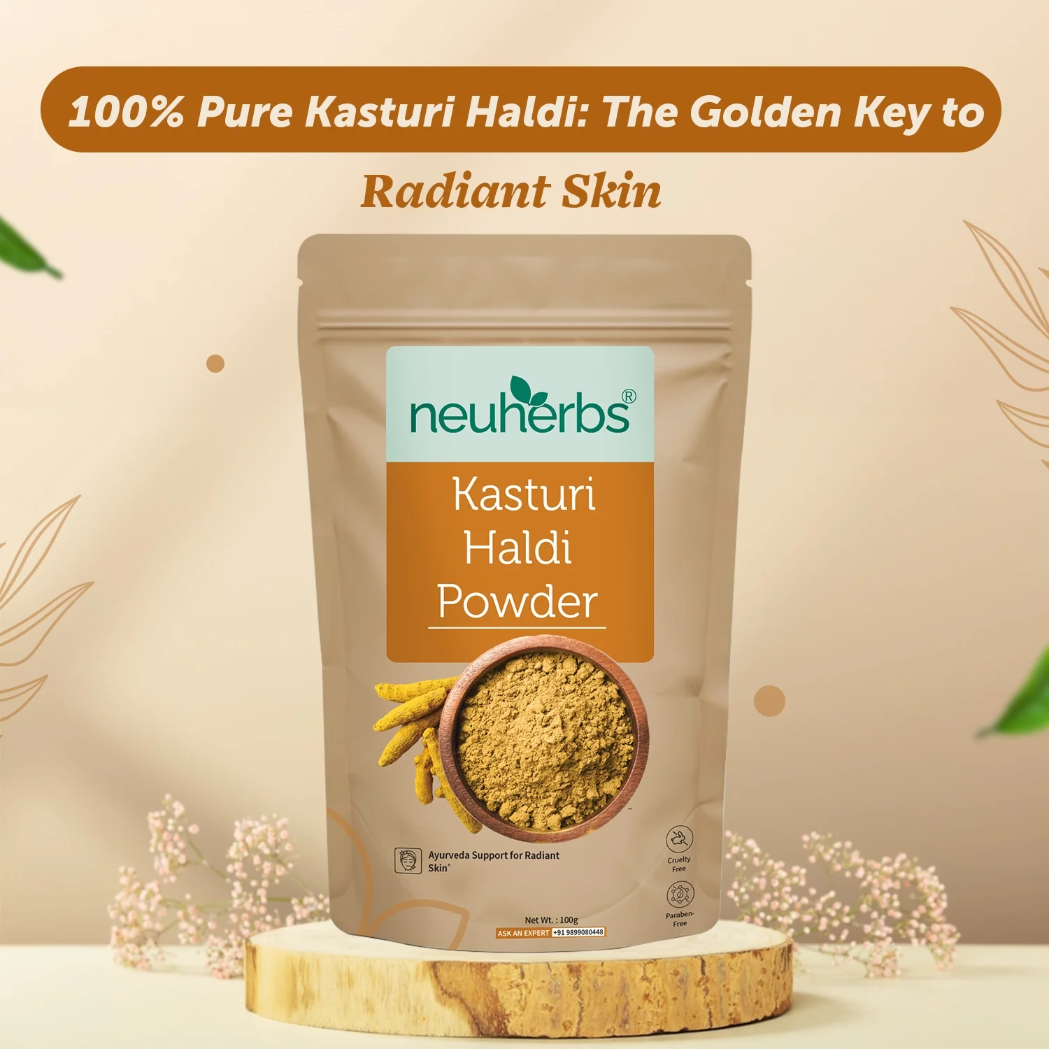 Kasturi Haldi Powder 100g – Natural Care for Glowing Skin - Image 2
