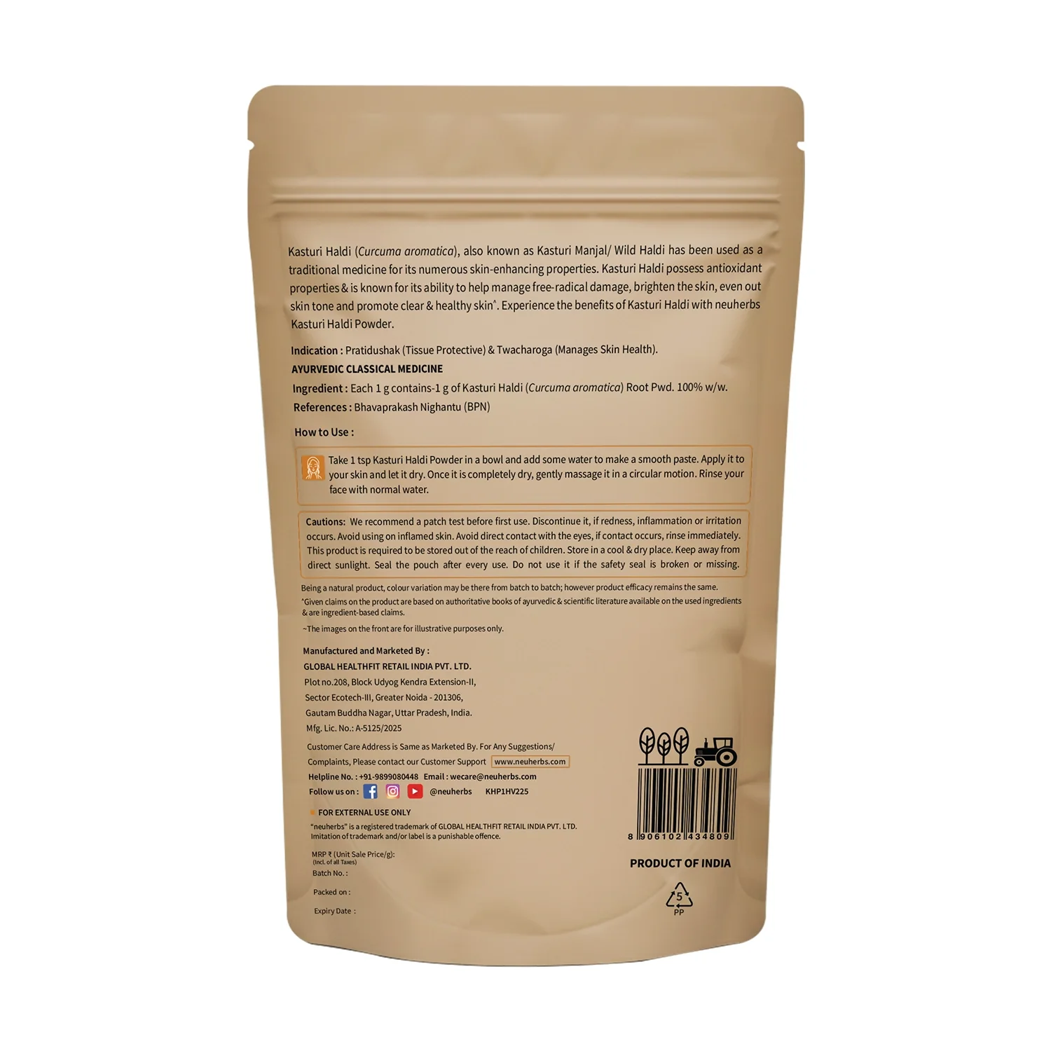 Kasturi Haldi Powder 100g – Natural Care for Glowing Skin - Image 5