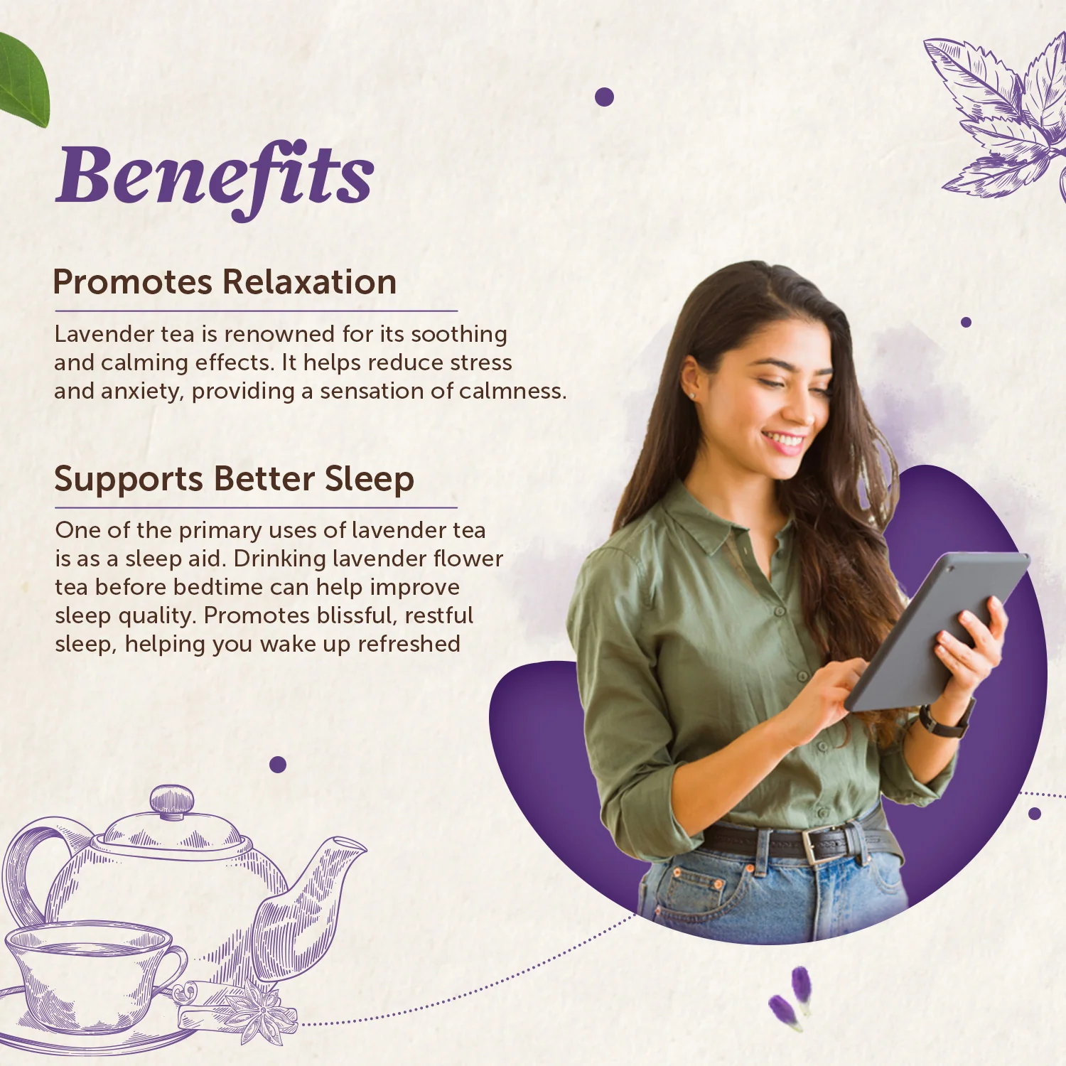 Lavender Flower Tea-Soothe Your Mind, Sleep Peacefully - Image 3