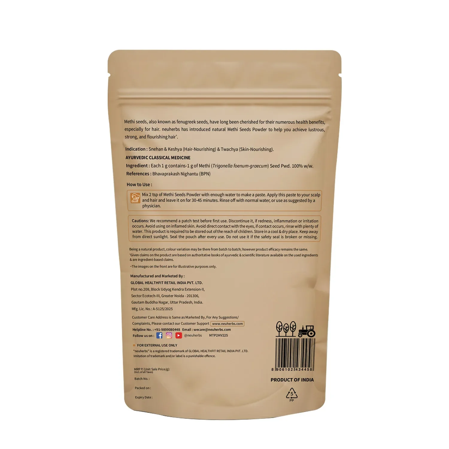 100% Natural Methi Seeds Powder - For Hair Strengthening & Nourishment - Image 6