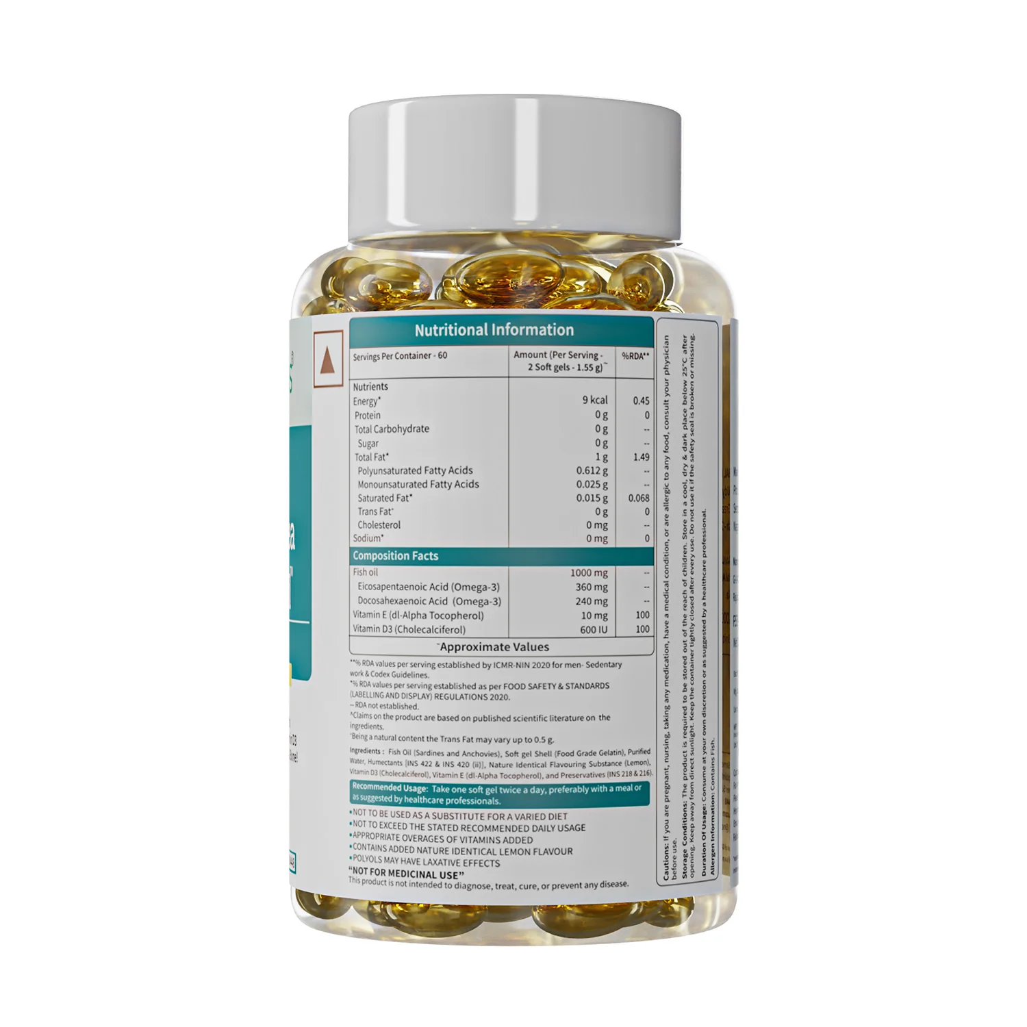 Mini Deep Sea Fish Oil 1000 mg (Lemon Flavour) - Image 6