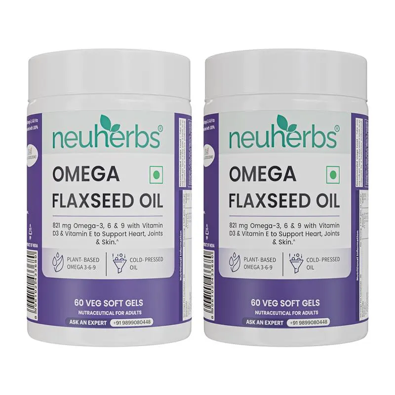 Flaxseed Oil Capsules 1000mg With 821mg Omega 3-6-9, Additional Vitamin D3 & E To Support Heart, Joint & Skin For Women & Men - Image 10