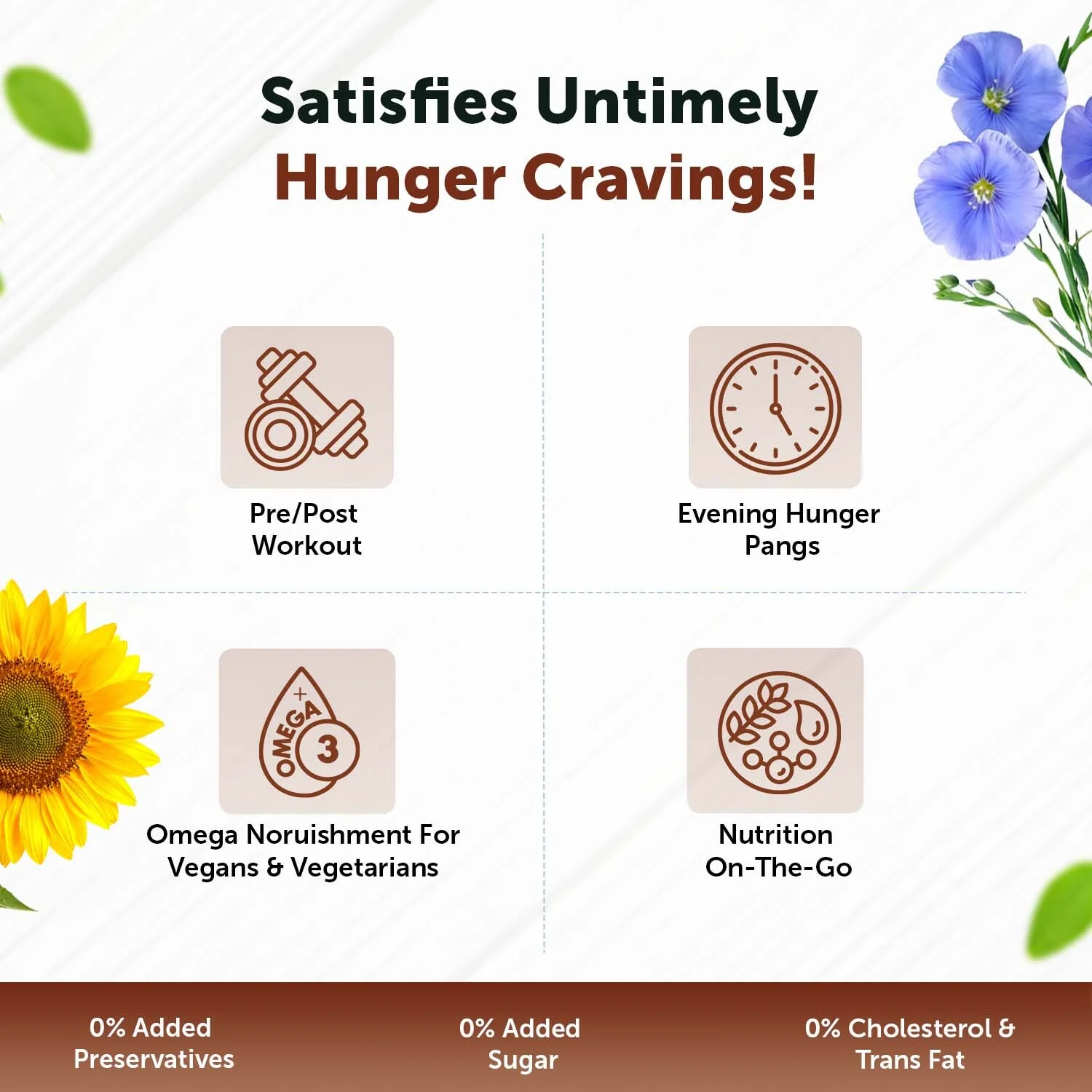 Omega Seeds Mix with richness of Flax, Pumpkin, Watermelon & Sunflower seeds with omega-3, dietary fiber, protein and essential nutrients helpful for Weight Loss, Heart & Good Skin - Image 4