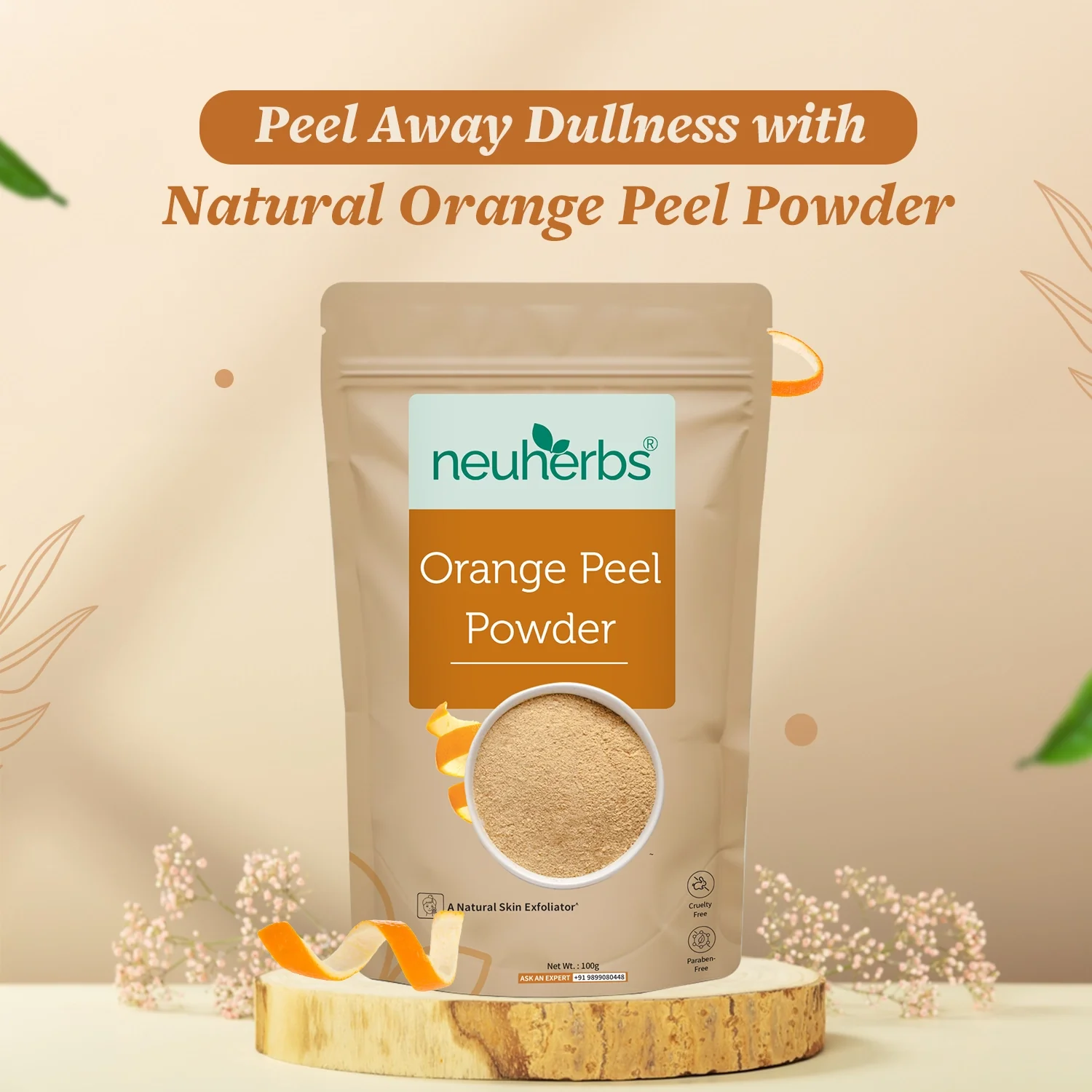 100% Natural Orange Peel Powder For Skin Glow & Reduce Dullness - Image 2