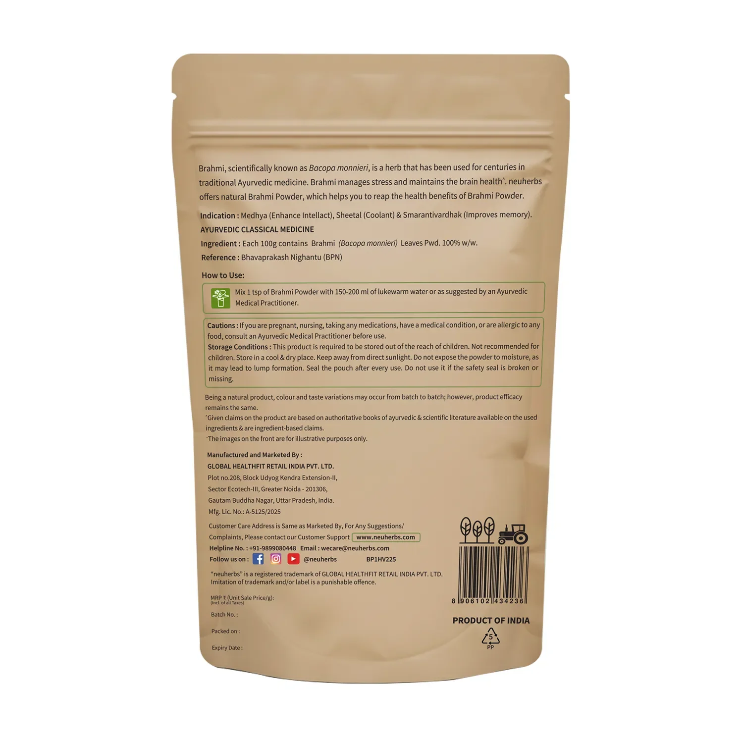 Brahmi Powder for Stress Relief & Calm Mind - Image 5
