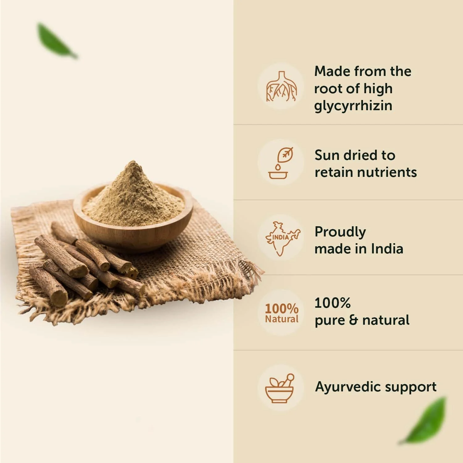 Mulethi Powder for Skin Tightening & Sore Throat - Image 3