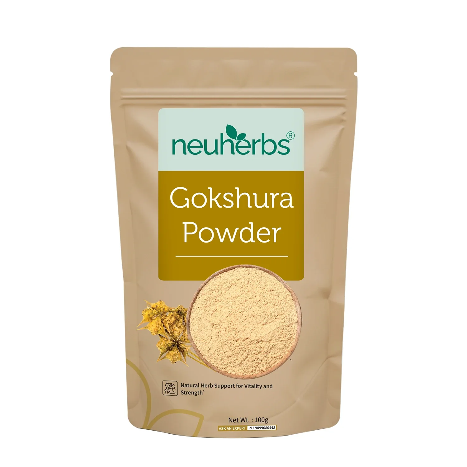 Gokshura Powder (100gm) to Boost Strength & Energy
