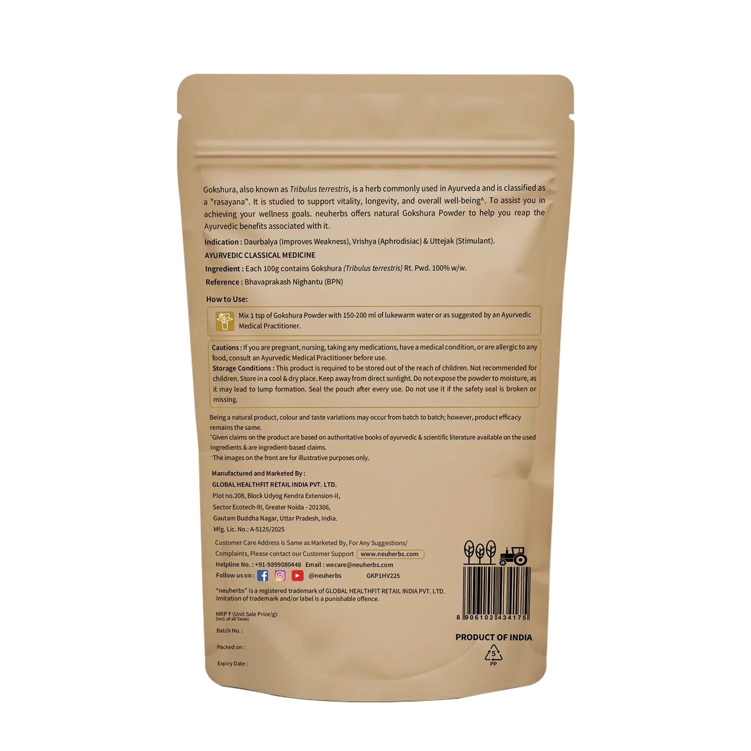 Gokshura Powder (100gm) to Boost Strength & Energy - Image 4