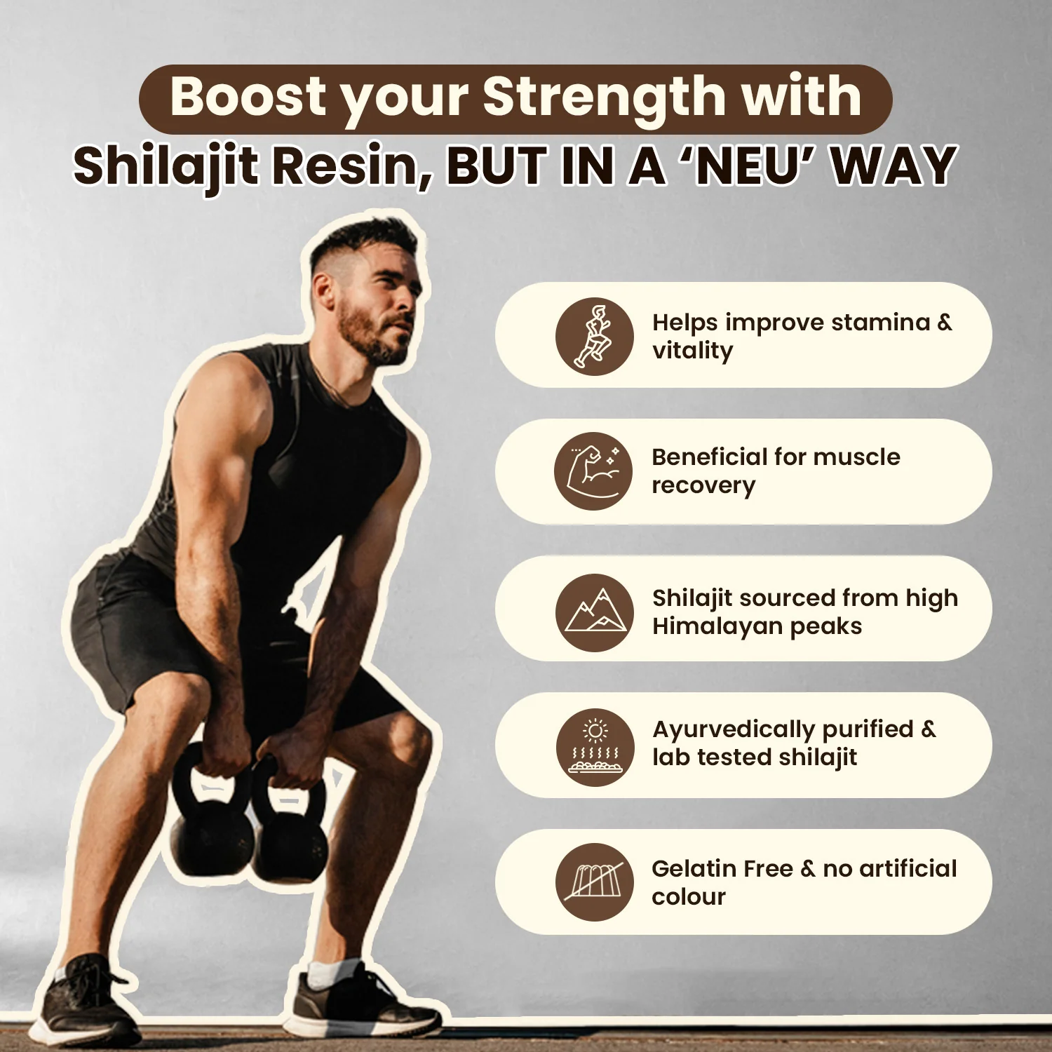Pure Himalayan Shilajit Gummies 30 (Tamarind Flavour) for Stamina - Image 3