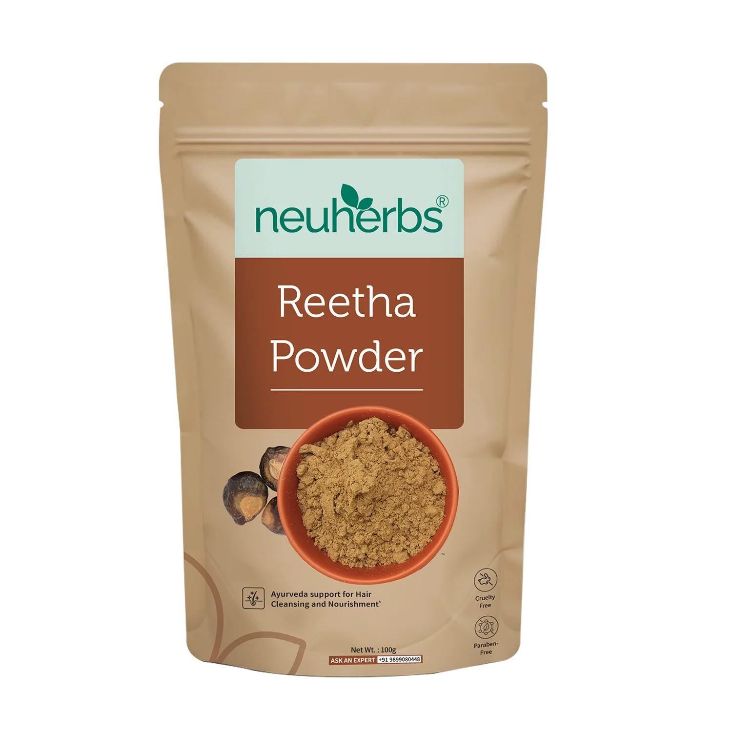 100% Natural Reetha Powder- For Hair Cleansing & Nourishment