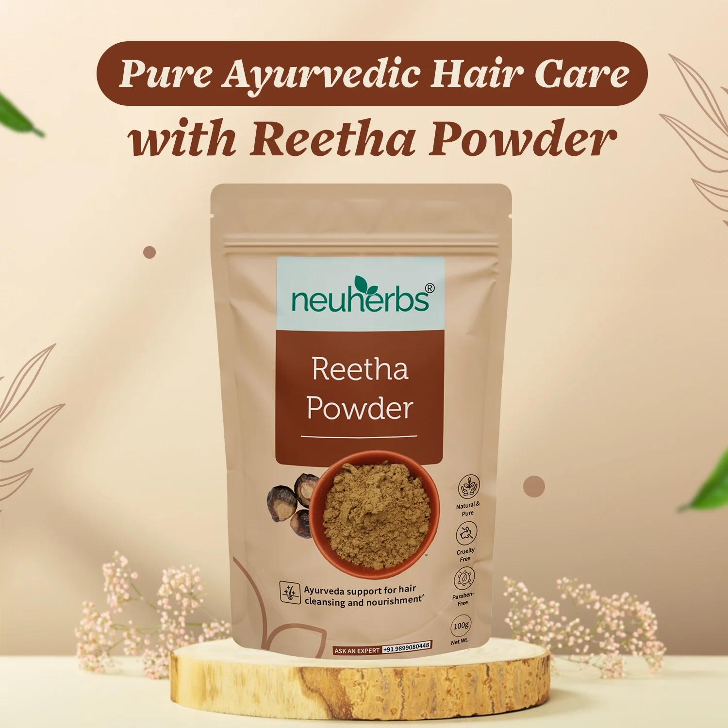 100% Natural Reetha Powder- For Hair Cleansing & Nourishment - Image 2