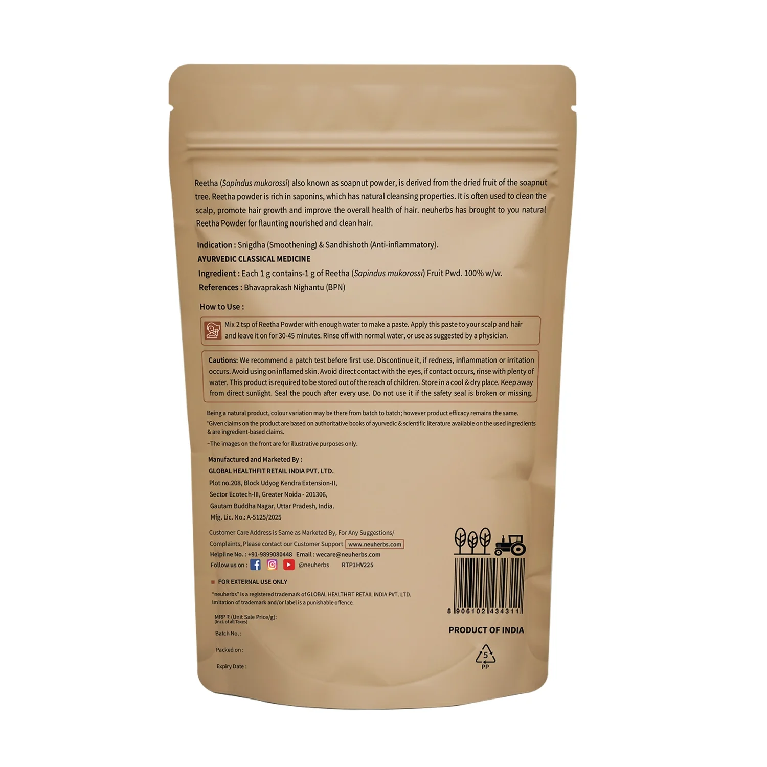 100% Natural Reetha Powder- For Hair Cleansing & Nourishment - Image 5