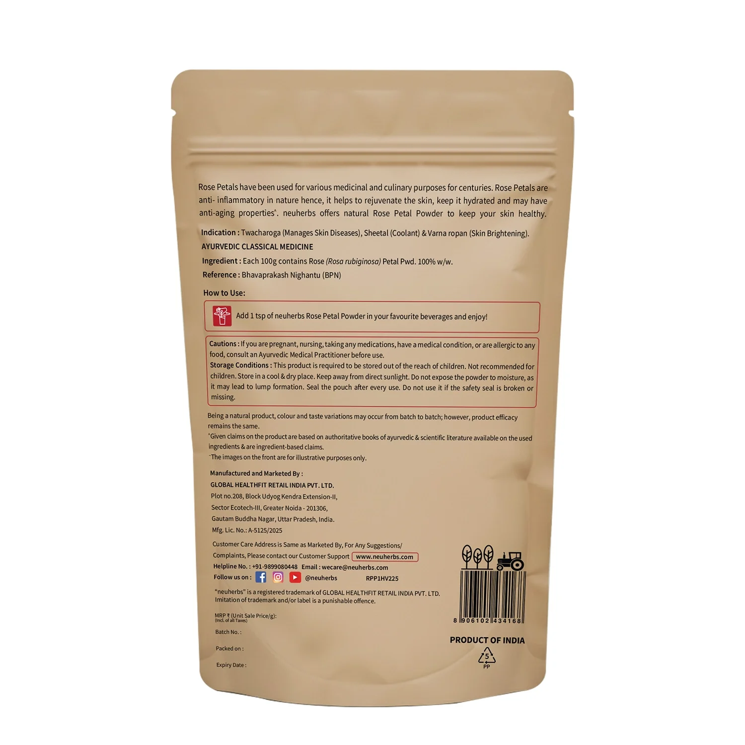Pure Rose Petal Powder for Glowing & Hydrated Skin - Image 5