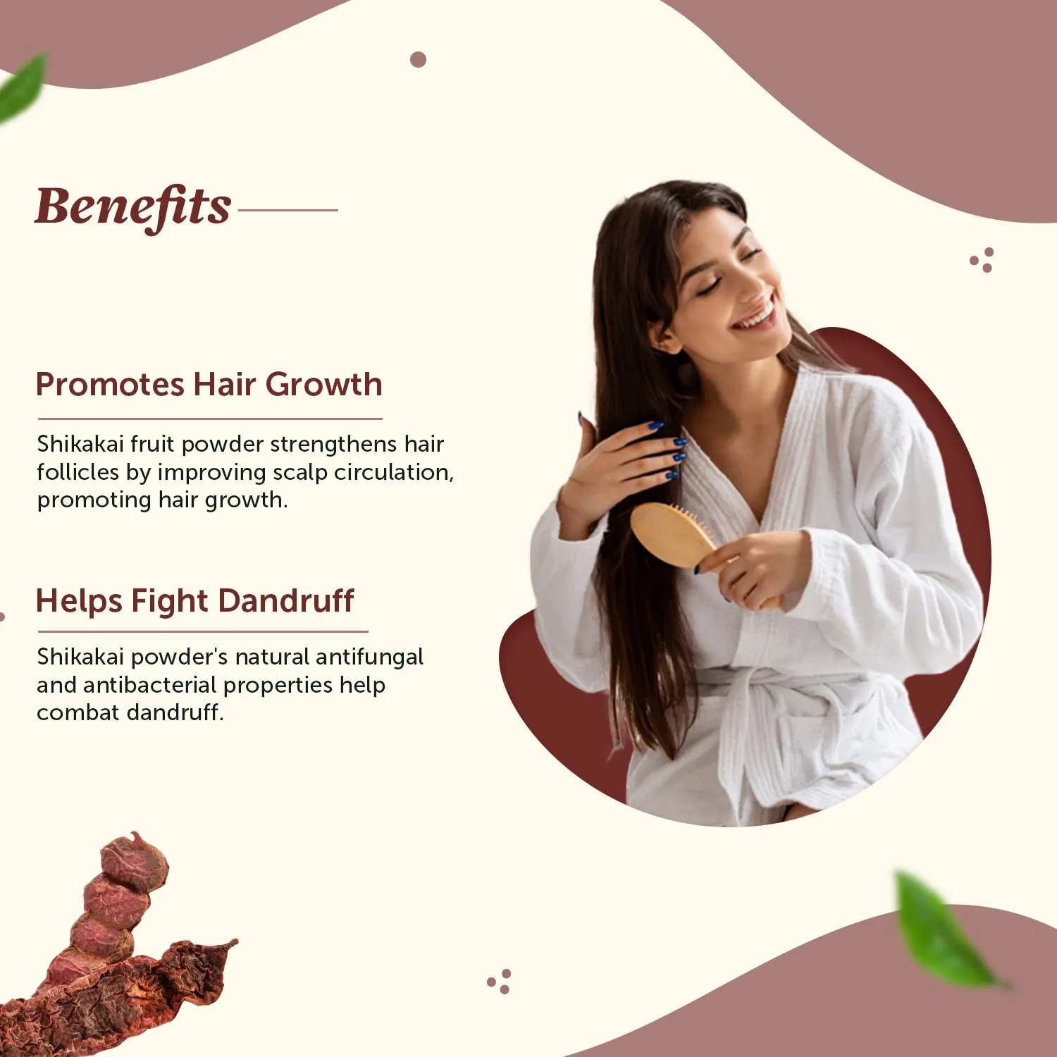100% Natural Shikakai Powder For Hair Cleansing & Shine - Image 3
