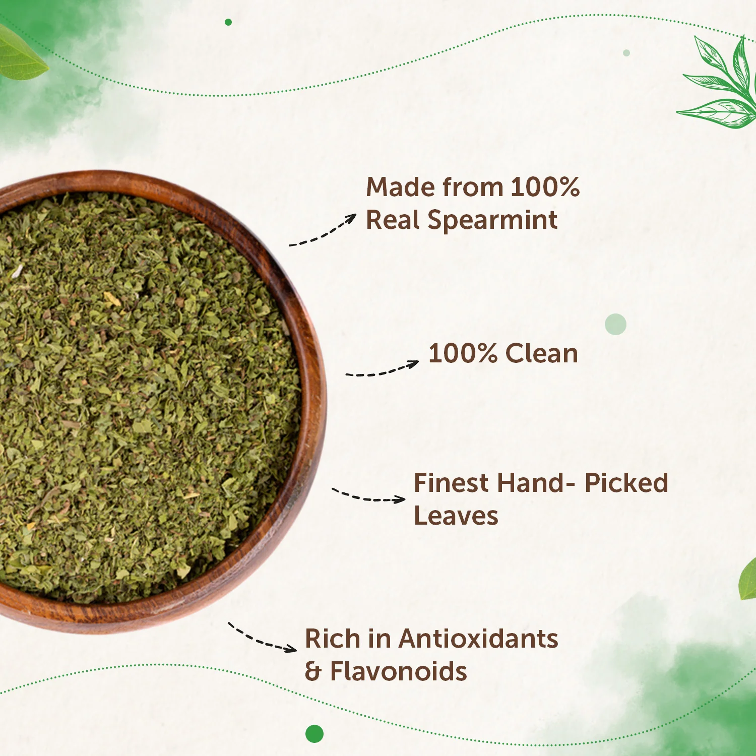 Spearmint Tea Leaves for Refreshment & Stress - 100gm - Image 4