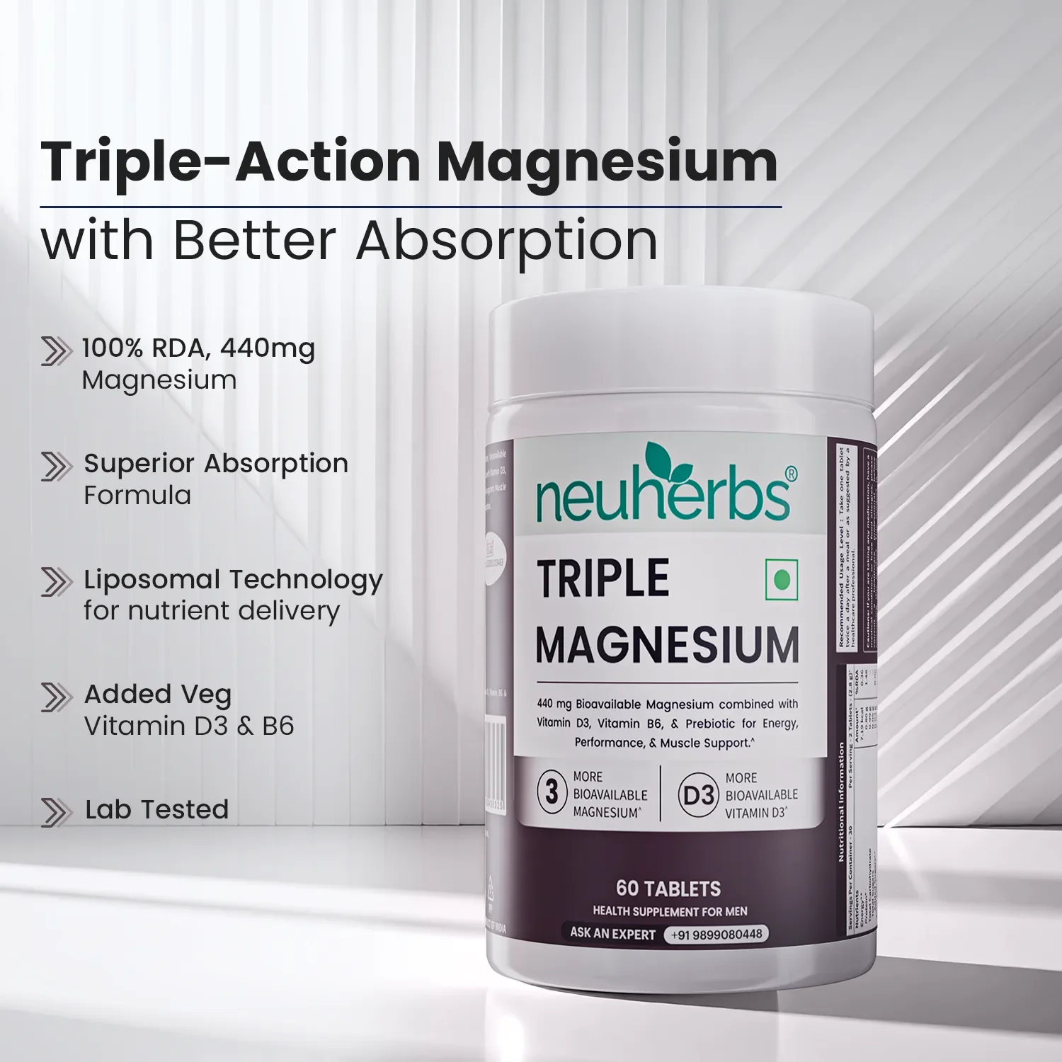 Neuherbs Triple Magnesium Complex Supplement - Image 2