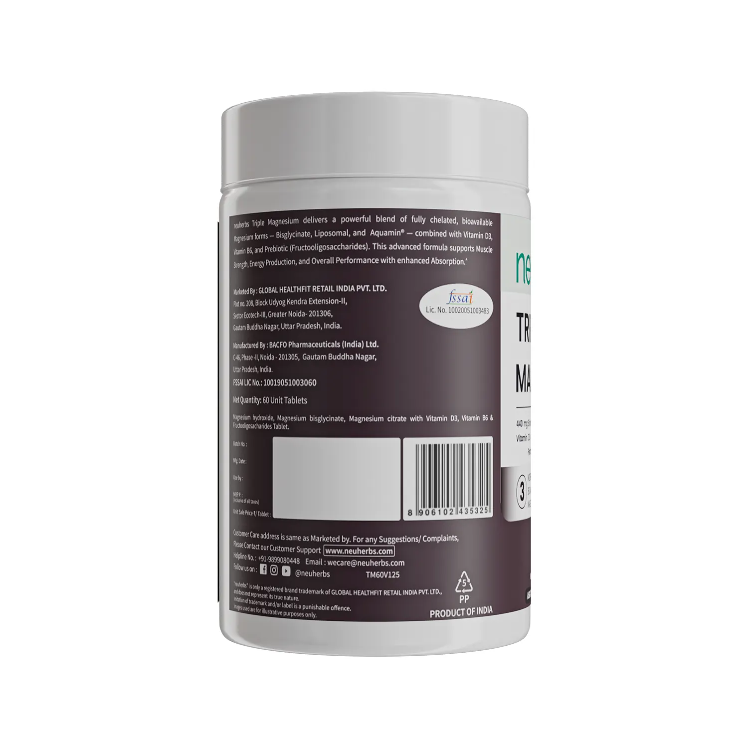 Neuherbs Triple Magnesium Complex Supplement - Image 9