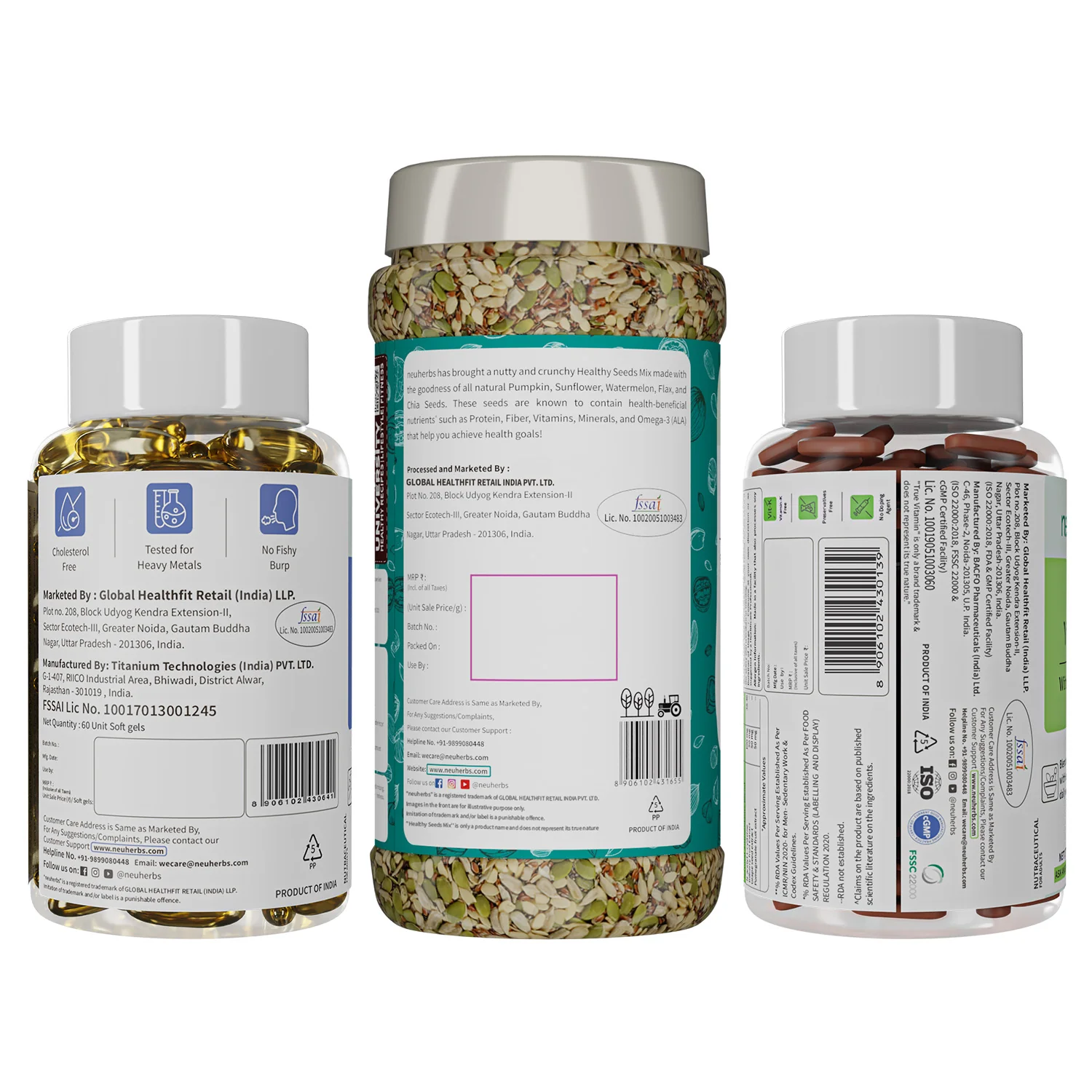 Wellness Pack – 60 Omega Fish Oil, 60 True Multivitamins & 200g Healthy Seeds - Image 3
